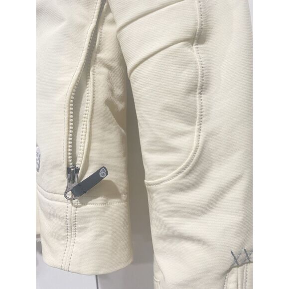 Mountain Hardware Women Jacket Sz S/P Nylon Blend Fleece Hoodie Cream/Beige - Picture 13 of 16